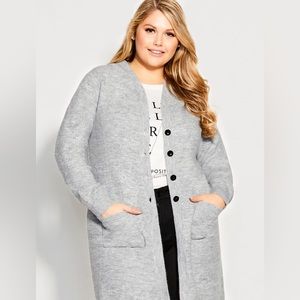 Loralette Button Down Hooded Cardigan - NWOT